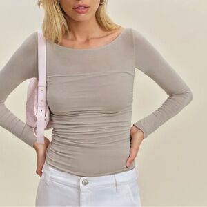 NWT Reformation Julian Knit Long Sleeve Top